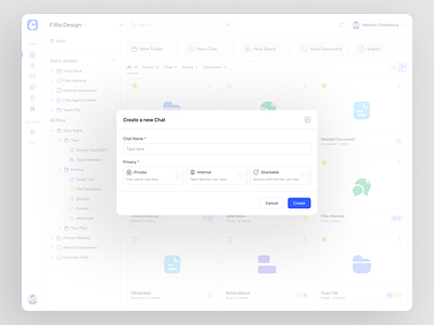 Create a new Chat - Modal chat chatting communication conversation dashboard design management message modal portal saas saas design saas webapp text texting ui uiux webapp