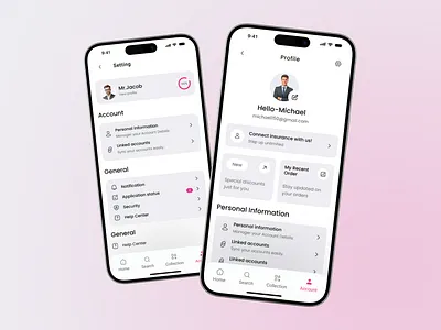 Profile and settings UI Mobile App android setting inspiration ios minimal mobile app my profile screens product profile setting profile screen setting method setting screen sport shoe ui design user experience user interface user interface design ux