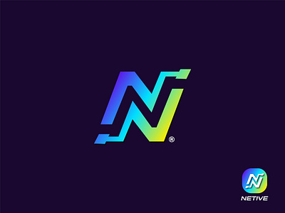 Initial Letter N Logo Design, Tech N, Ai Logo, Brand Mark a b c d e f g h i j k l m n branding broad brand internet initial letter n iot it company logo letter n lettermark logo design modern logo monogram n colorful logo n gradient logo node professional logo robotic logo software logo startup logo tech logo tech n