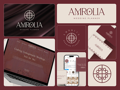 Amrolia Wedding Planner Logo Design brand identity event logo event planner logo