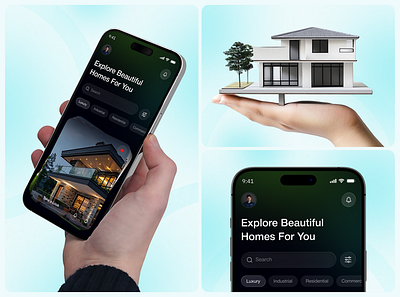 Real Estate Mobile App UI Design app booking card clean filter ios listing app management mobile mobile app product design property real estate real estate app real estate design service ui user interface