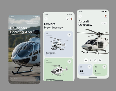 Helicopter Booking application mobile Ui design air charter app air travel app flight booking flight reservation flight schedule app helicopter app helicopter booking helicopter service luxury travel minimal ui