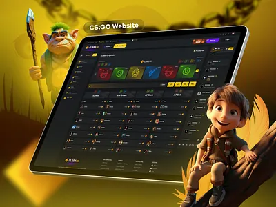 CS:GO Clash – Gaming Dashboard UI case opening case opening platform casino dashboard casino website clashui csgo gameplatform gamerexperience gamingui interfacedesign