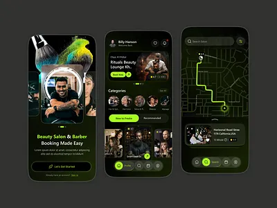 Beauty Salon & Barber Booking App android ui app concept app design barber app beauty app booking app clean ui digital design dribbble designer dribbble popular figma design interface ios design minimal design mobile app design salon salon app ux inspiration