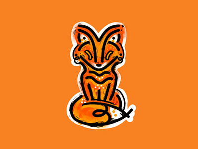 Fox animal design fox hipaint illustration