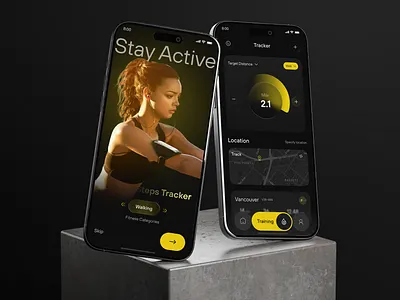 AI Fitness Mobile App activity tracker ai application aifitnessapp app design fitnessappdesign step tracker app design steptrackerui