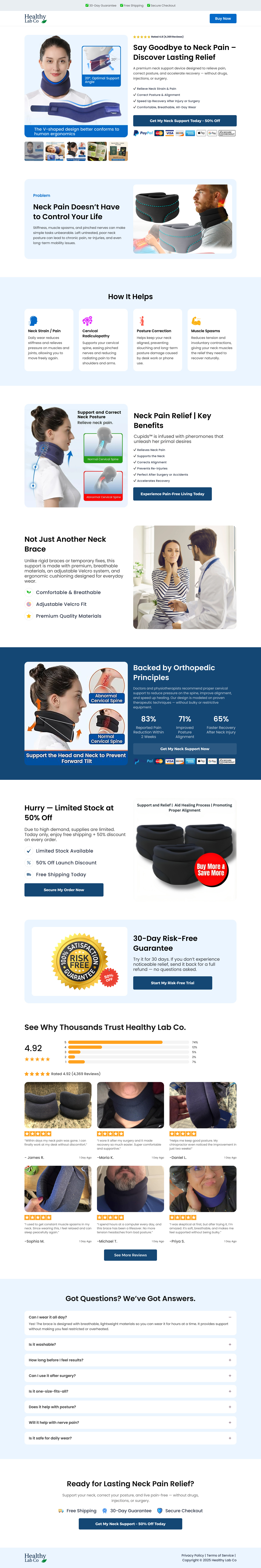 Funnelish - Most Popular Funnelish Template, Neck Support Brace by JH ...