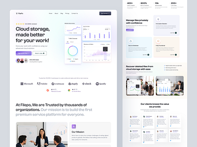 Cloud SaaS Management Platform Landing Page cloud platform cloud saas creative landing page dribbble shots enterprise ui landing page design modern ui saas design saas platform saas ui saas website startup design ui design user experience user interface design ux design web app design web design
