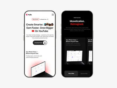 YuZix - Mobile Web Design agency analytics clean dashboard design minimal mobile modern product saas ui ux web website white