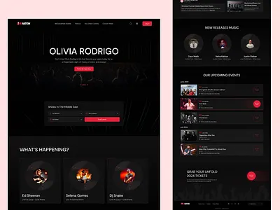 Concert Ticket Booking Landing Page concert ticket booking website concert ticket landing page entertainment landing page entertainment website landing page music festival landing page steaming streaming platform ticket booking ticket booking website video streaming platform