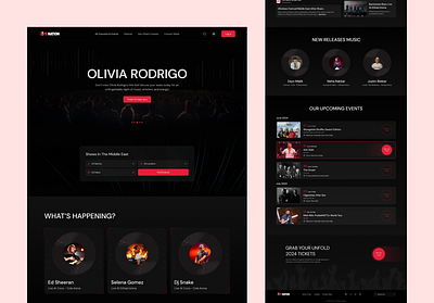 Concert Ticket Booking Landing Page concert ticket booking website concert ticket landing page entertainment landing page entertainment website landing page music festival landing page steaming streaming platform ticket booking ticket booking website video streaming platform