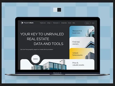 Real Estate Web Redesign dashboard dashboard design data tool design landing landing page platform product design real estate tool ui ux web web design web design concept web design template web redesign web ui website
