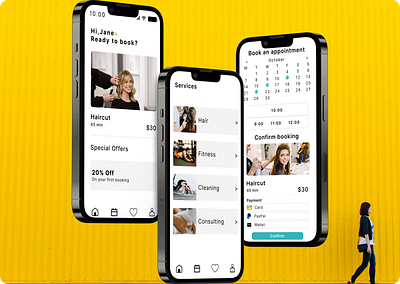QuickBooker Mobile App app booking app branding design mobile quickbooker typography ui