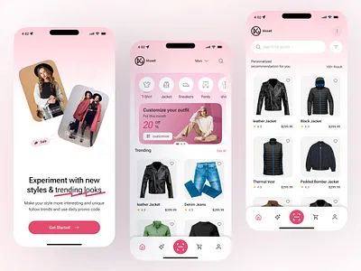 AI Integrated Fashion Shopping App ai app app design ecommerce ecommerce app ecommerce store ecommerce ui fashion fashion app fashion designer minimal mobile app mobile app design mobile shop modern app ui online shop shopping app shoppingapp ui ux