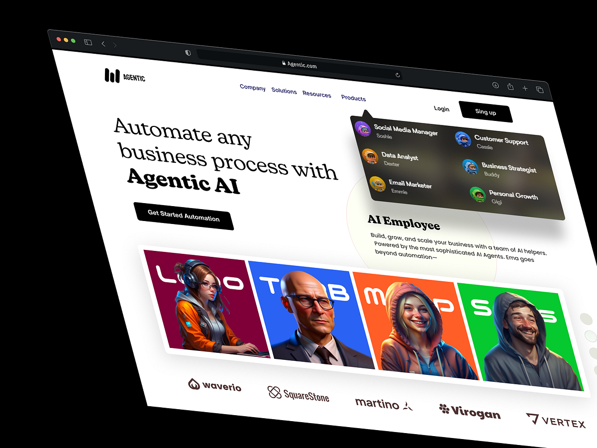 AI Agent - Virtual Assistant Website Design Image 0