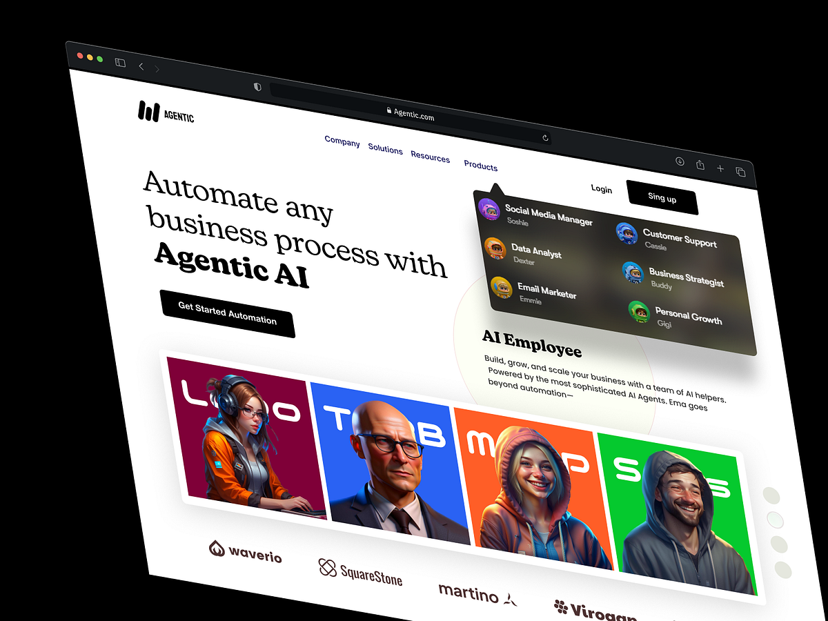 AI Agent - Virtual Assistant Website Design Image 1