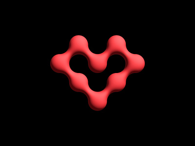 Heart 3d 3d heart blockchain branding crypto cryptocurrency design heart illustration logo mark minimalism monochrome simple symbol vector