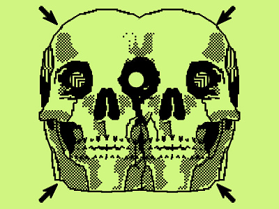 つづく Adobe Illustrator Pixel Texture 8bits cartoon character design graphic design illustration old pixelart pixels retro skull vector vintage