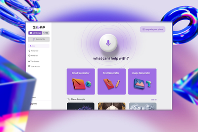 ZIGAP – AI web app ai app graphic design home page ui ux web app