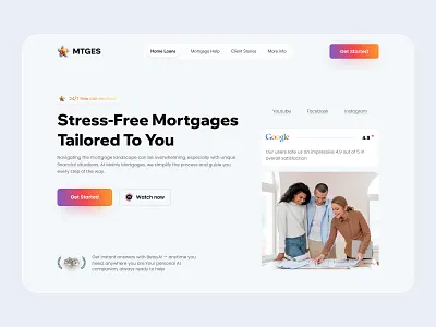 Mortgage Solutions business finance finance solution financial fintech house house loan lending page loan mortgage mortgage solution rate services ui website design