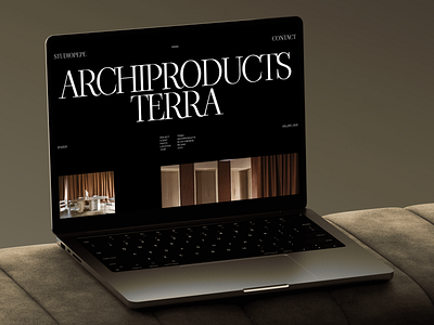 Interior Design Studio Website – Project Page architecture black branding clean desctop grid logo minimal typography ui ux web website