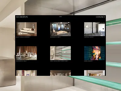 Interior Design Studio Website – Projects Page branding clean desktop grid layout logo minimal projetcs page typography ui ui design ux ux design web web design website works page