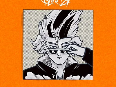 "Yakuza Rap" art branding cartoon color pencil comic design draw dream fun illustration manga music portrait rap sing vintage water ink yakuza