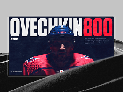 ESPN Ovechkin 800 sports ui ux website