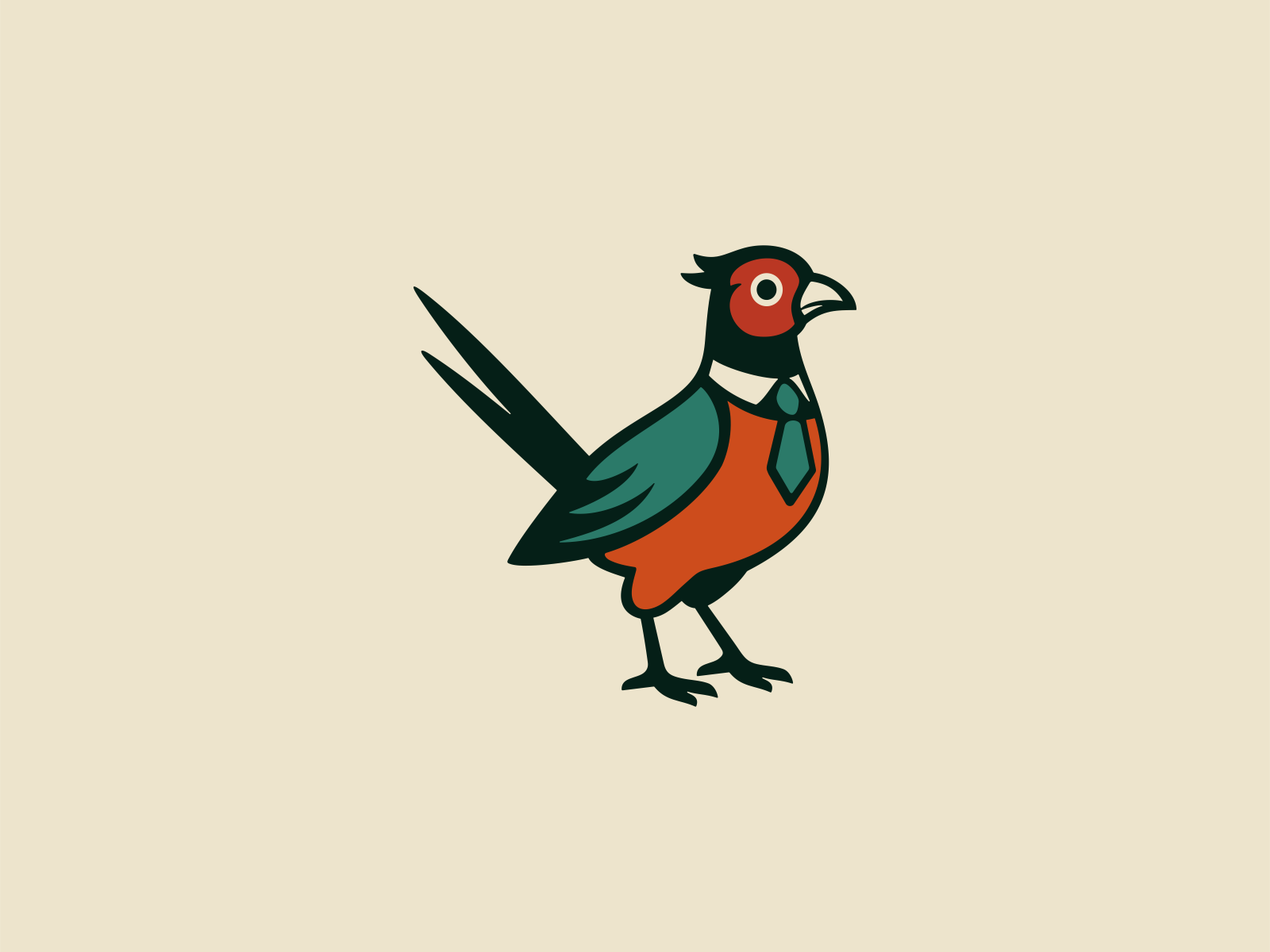 Example of Pheasant With Business Tie Logo