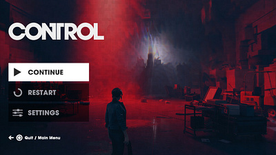[UI Design - Concept Art] Control - Escape Menu [Remedy] big concept art control digital 2d fanmade interface menu pause ui user interface ux