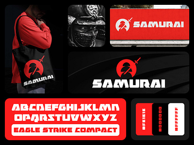 SAMURAI Brand Identity anime brand identity branding brandmark colorful design flat graphic design illustration katana logo logo design logomark minimal modern presentation samurai trendylogo unique logo vector