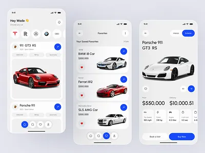 Luxury Car Buy Mobile App β Porsche, BMW & Mercedes Dealership app design automotive app bmw app car app ui car buy app car dealership app car ecommerce car marketplace car rental app ios app design luxury car app mercedes app mobile mobile app porsche app vehicle app design