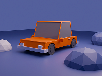 Low poly Car 3d blender