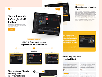 All-in-One HR Platform – Modern Landing Page 3d animation graphic design hrm human resource motion graphics productdesign ui webdesign
