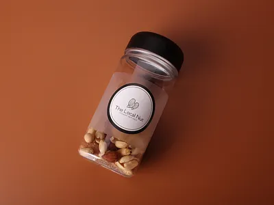 The Local Nut Custom Paper Stickers - StickerDot NZ branding custom stickers design graphic design jar labels label design labels logo logo design logo stickers paper stickers product design sticker printing stickers typography writable stickers