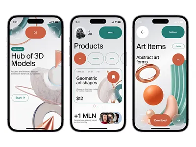 Sculpt – Mobile App Design Concept app branding concept design illustration ios logo mobile ui ux