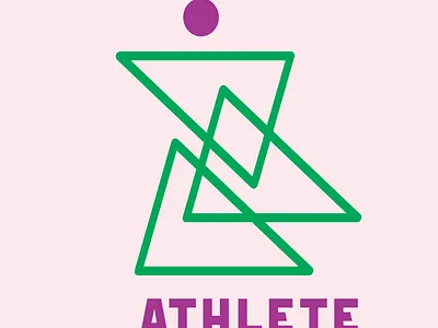 Athlete logo athlete branding design digital painting graphic design illustration logo photoshop print design separation color