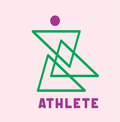 Athlete logo athlete branding design digital painting graphic design illustration logo photoshop print design separation color