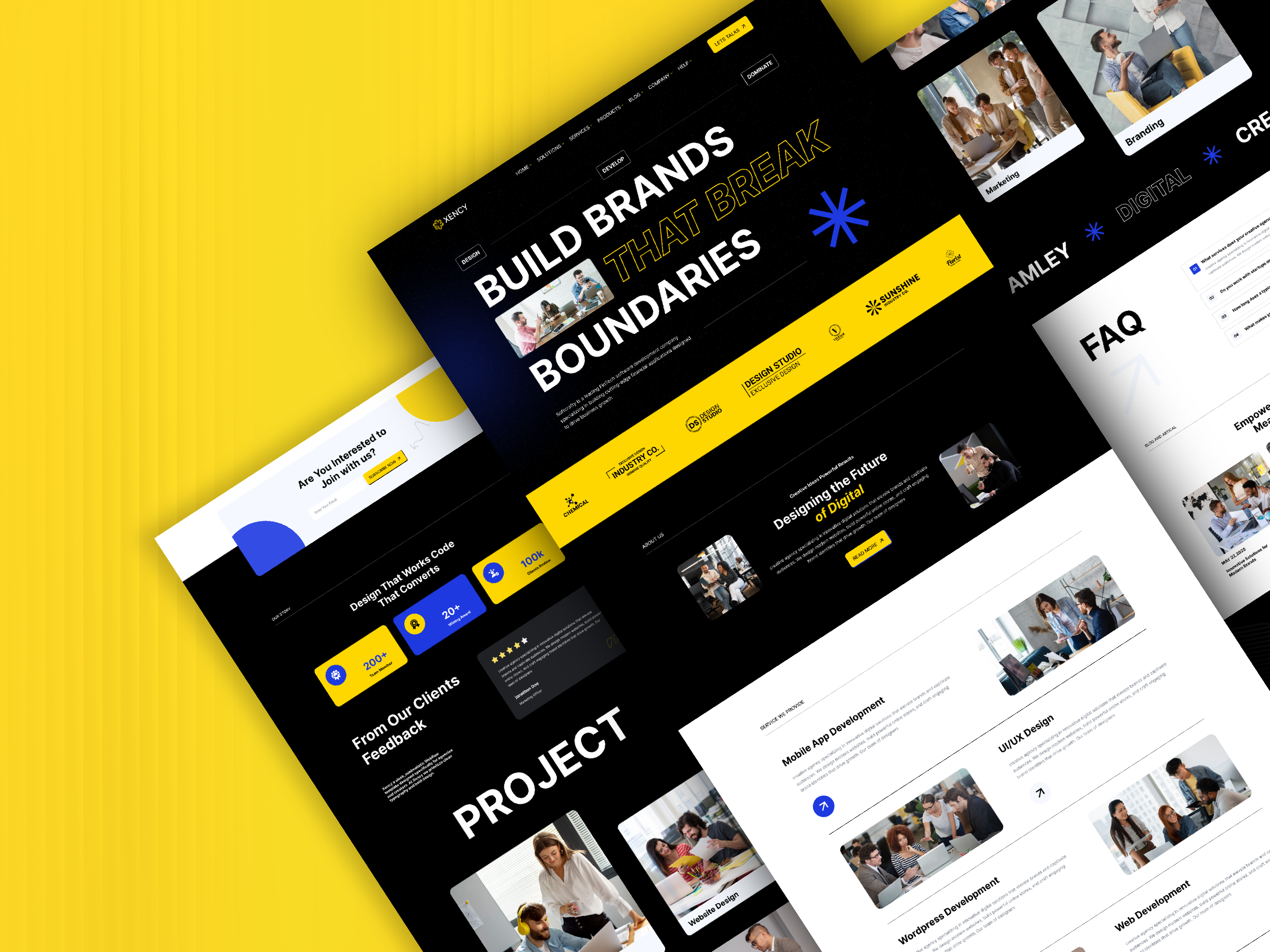 Xency Digital Agency Web Design apps design branding design digitalservice freelance l landing page mobileapp service ui uin ux design uxui website website design