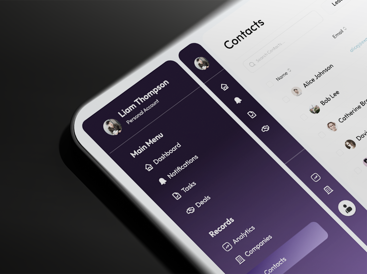 Lead & Contact View contact contact card contact crm illustration lead analysis lead crm lead management leads marketing mvp product design saas app saas product ui uidesign user experience user testing ux web app webdesign