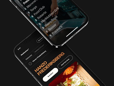 Madklubben Menu restaurant ui ux website