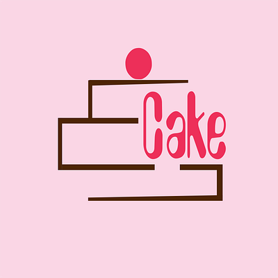 Cake logo, Confectionery branding design digital painting graphic design illustration logo photoshop print design