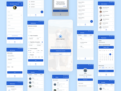 Animal organizer | mobile app animal app design health medicine mobile mobile app organizer ui ui design veterinary