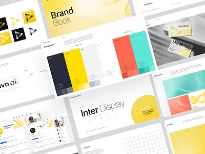 duvo.ai branding agents ai branding duvo duvo.ai inter linkedin logo mint palette yellow