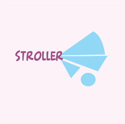 Stroller Logo branding design digital painting graphic design illustration logo photoshop print design separation color stroller