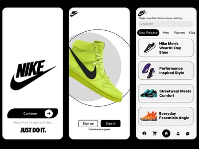 Nike Shoe Store App chanukawasundara dribbble figma nike ui ux