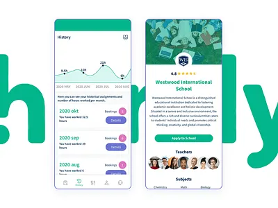 Humly app app design design landing page mobile app software development ui ui design website