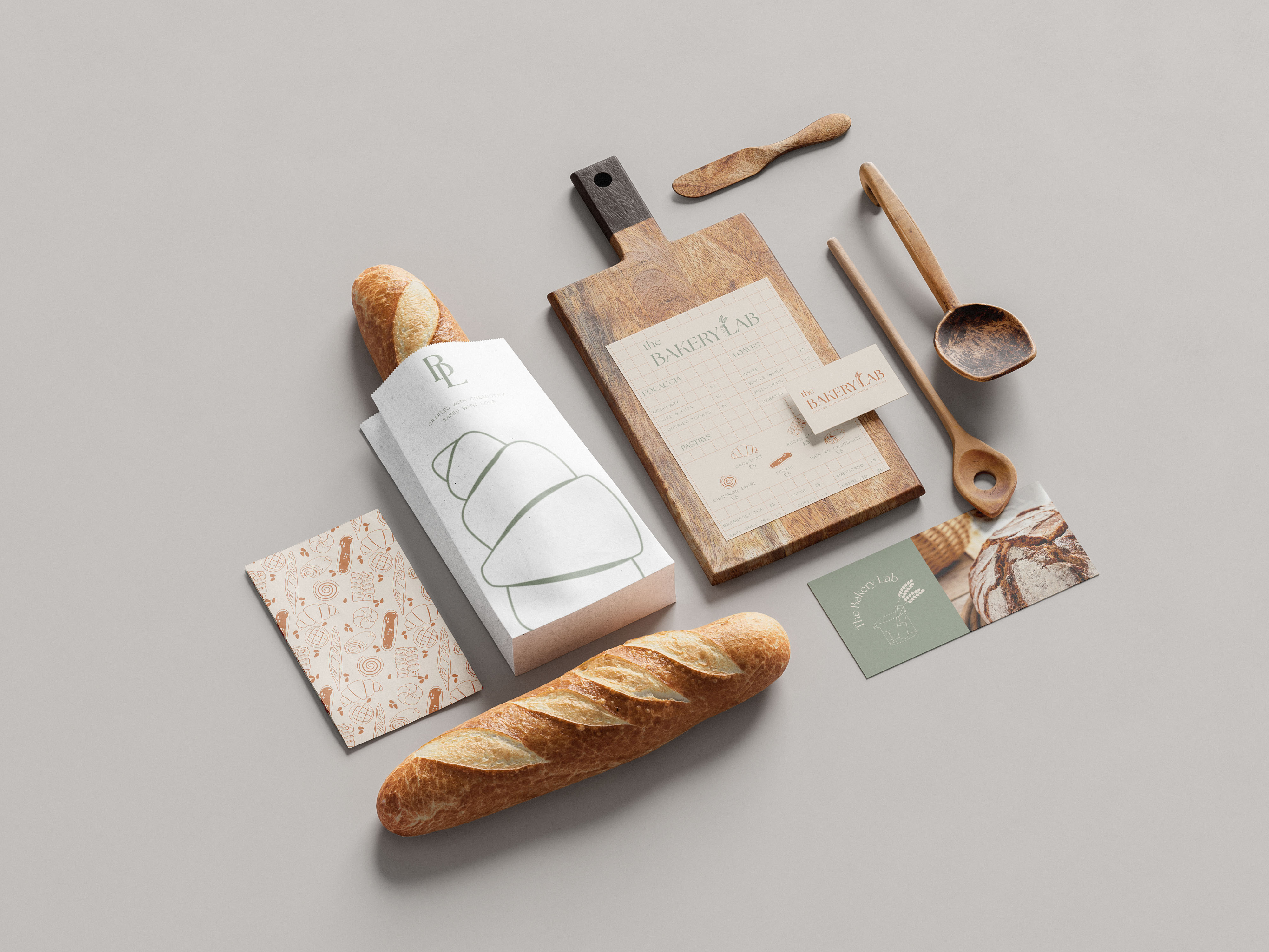 The Bakery Lab - brand identity brand identity branding design food graphic design illustration logo marketing material stationary