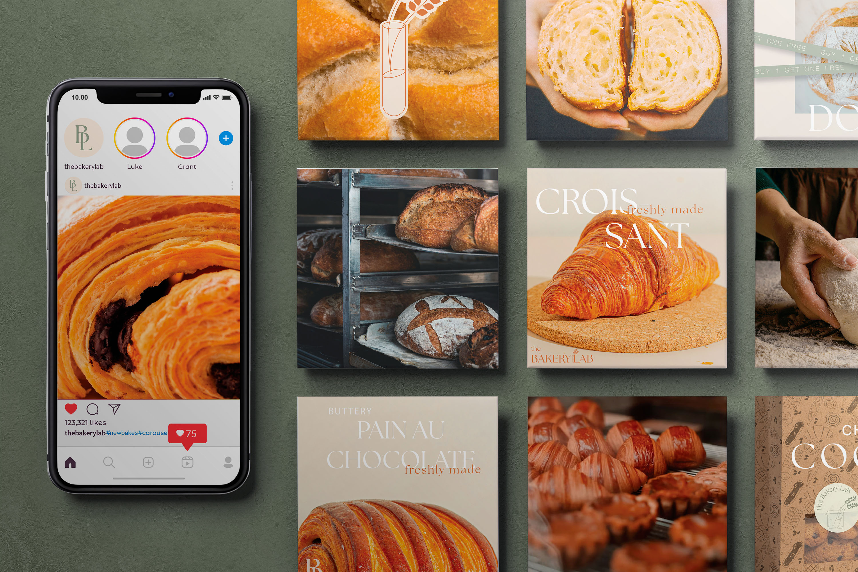 The Bakery Lab Social Media Templates brand identity branding design graphic design instagram logo social media social media content templates ui ux visual storytelling