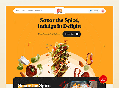 Blazin’ Chicken & Gyro — Website Case Study figma food website prototype ui ui graphics web design wireframe